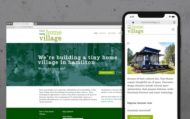Tiny Home Village website